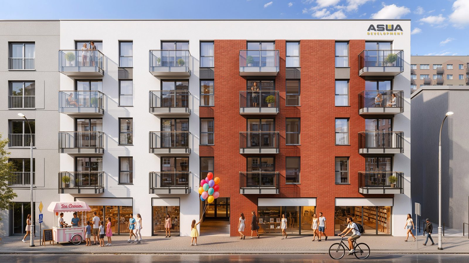 Apartamenty 1 Maja 18 w Żyrardowie – wizualizacja budynku ASUA Development Apartamenty 1 Maja 18 w Żyrardowie – wizualizacja budynku ASUA Development